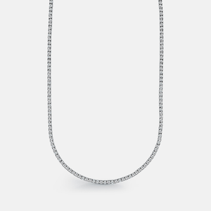 3mm White Tennis Necklace