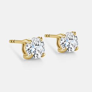 5mm White Stud Earrings