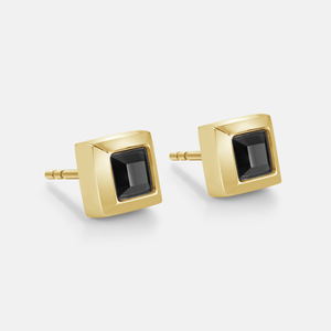 7mm Black Stud Earrings